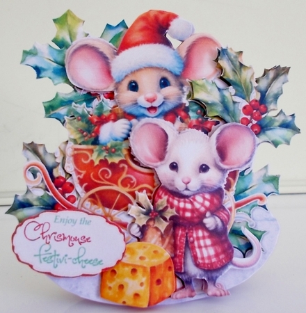 Chrismouse Festivi-cheese 14 Rocker Card by Pam Stubley