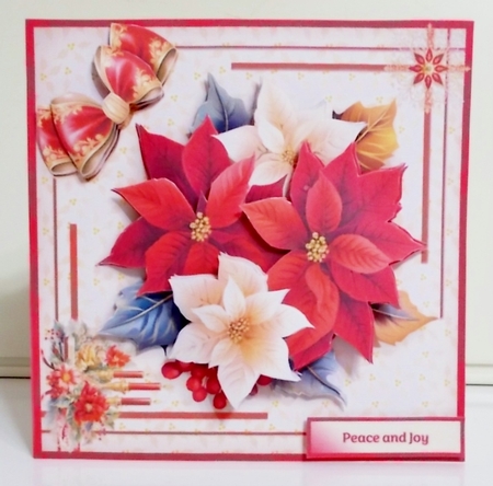 Poinsettias - Decoupage Card Mini Kit by Pam Stubley