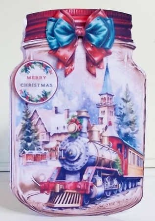Christmas Train Mason Jar Mini Page Kit by Pam Stubley