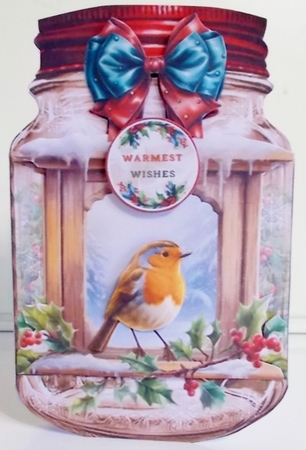 Christmas Robin Mason Jar Mini Page Kit by Pam Stubley