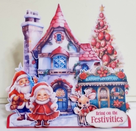 Home for Christmas 9 XL Shaped Card Kit by Pam Stubley