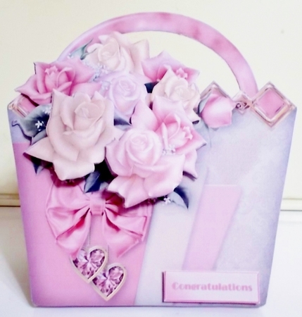 Romantic Roses - Art Deco Bag Card Mini Kit by Pam Stubley
