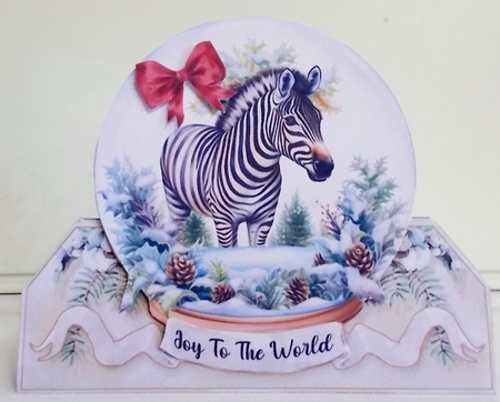 Christmas Animals Globe Tent Card-7 by Pam Stubley