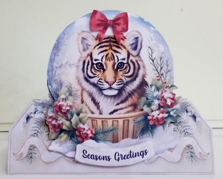 Christmas Animals Globe Tent Card-8 by Pam Stubley