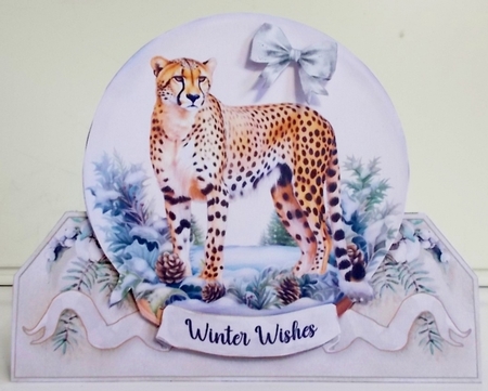 Christmas Animals Globe Tent Card-12 by Pam Stubley