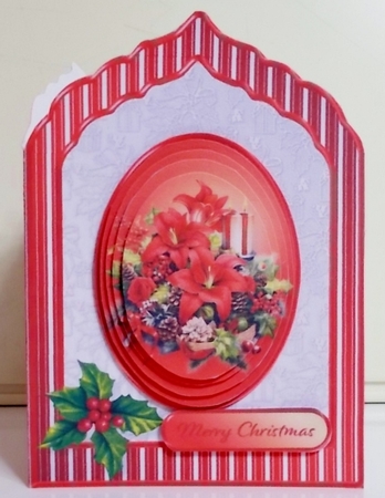 Christmas Flowers - Shaped Card Mini Kit by Pam Stubley