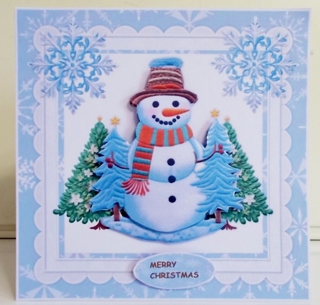 Christmas Embroidery  Cute Snowman  mini Kit by Pam Stubley