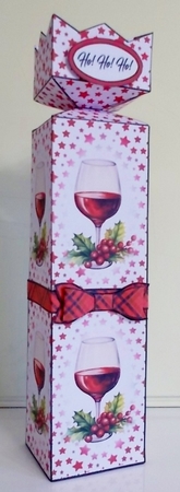 Cracker Bottle boxes Christmas wine by Pam Stubley
