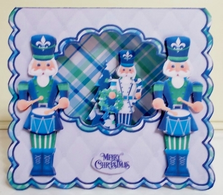 Nutcracker Navy Tent Card with Envelope by Pam Stubley