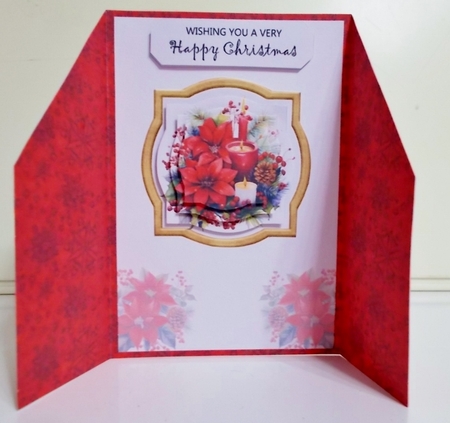 Poinsettia & Candles A5 Gatefold Card Minikit by Pam Stubley