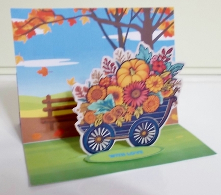 THE AUTUMN GARDEN TENT FLAP 3D CARD by Pam Stubley