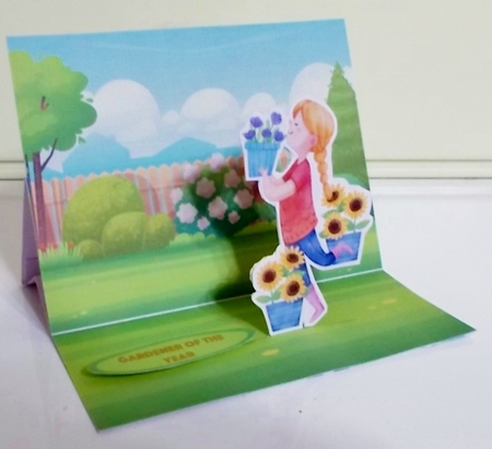 THE JOY OF GARDENING TENT FLAP 3D CARD by Pam Stubley