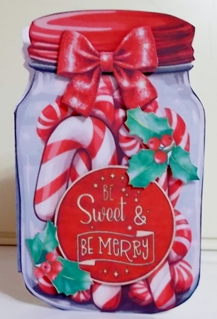 Candy Cane Mason Jars Kit-3 by Pam Stubley