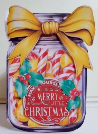 Candy Cane Mason Jars Kit-7 by Pam Stubley