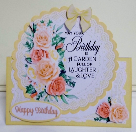 All Occasions Citrus Roses 6 x 6 Shaped Card by Pam Stubley