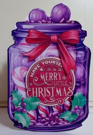 Candy Cane Mason Jars Kit-12 by Pam Stubley