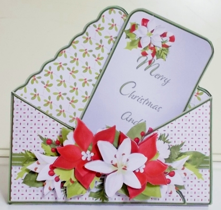 Christmas Greenery - Stand-up Envelope Card Mini Kit by Pam Stubley