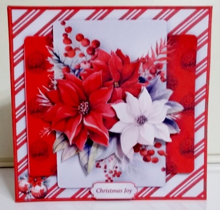 Poinsettia Posy - Decoupage Card Mini Kit by Pam Stubley
