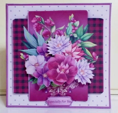 Deep Purple Posy - Decoupage Card Mini Kit by Pam Stubley