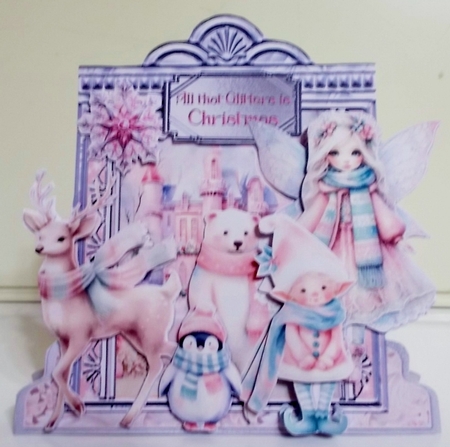 Christmas Glimmer 3 XL Shaped Card Kit by Pam Stubley