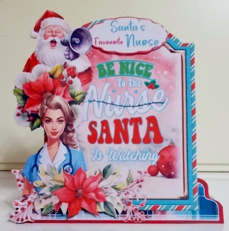 The Nurse that Stole Christmas 1 XL Shaped Card Kit by Pam Stubley
