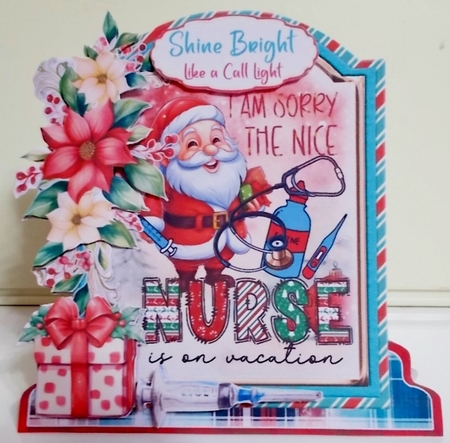 The Nurse that Stole Christmas 3 XL Shaped Card Kit by Pam Stubley