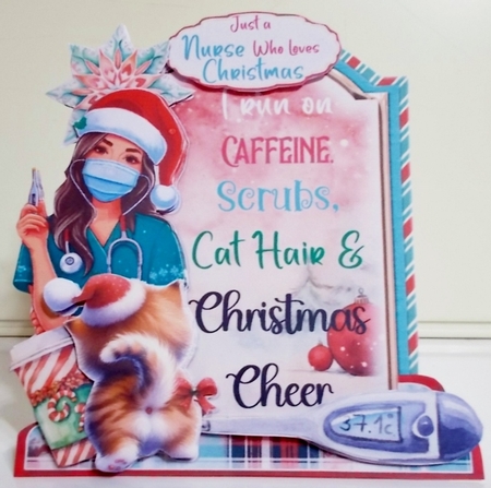 The Nurse that Stole Christmas 5 XL Shaped Card Kit by Pam Stubley