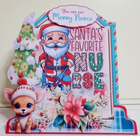 The Nurse that Stole Christmas 6 XL Shaped Card Kit by Pam Stubley
