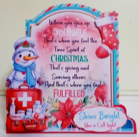 The Nurse that Stole Christmas 8 XL Shaped Card Kit by Pam Stubley