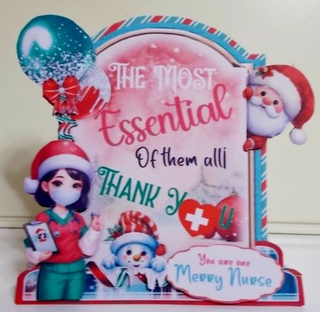 The Nurse that Stole Christmas 9 XL Shaped Card Kit by Pam Stubley