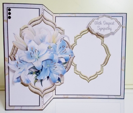 Winter Lily Fancy Frame Foldback by Pam Stubley