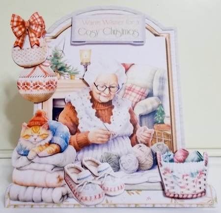 Get Knitted its Christmas 2 XL Shaped Card Kit by Pam Stubley