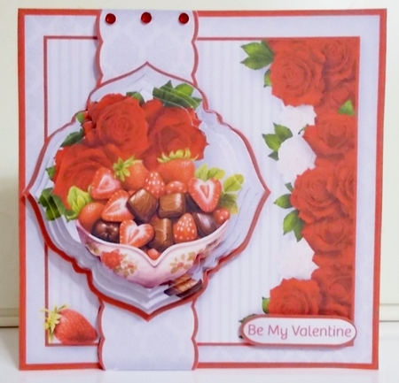 Chocolates and Strawberries - Border Card Mini Kit by Pam Stubley