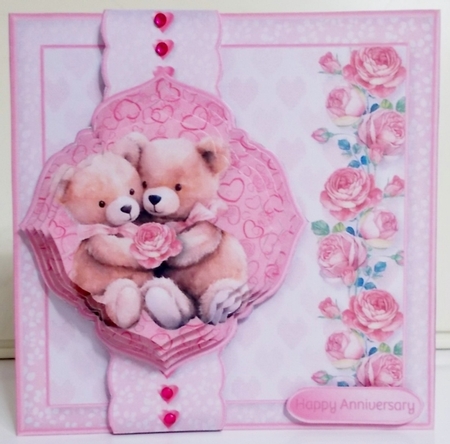 Romantic Bears - Border Card Mini Kit by Pam Stubley