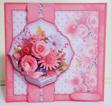 Pretty Pinks - Border Card Mini Kit by Pam Stubley