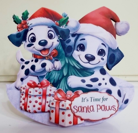 Festive Poochies 10 Rocker Card by Pam Stubley