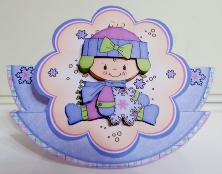 Winter Girl Stepper Rocker Card by Pam Stubley