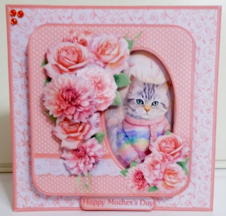 Cat in a Cardigan - Layered Frame Card Mini Kit by Pam Stubley