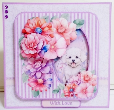 Cute Puppy - Layered Frame Card Mini Kit by Pam Stubley