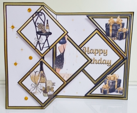 Gold Flapper Birthday by Pam Stubley