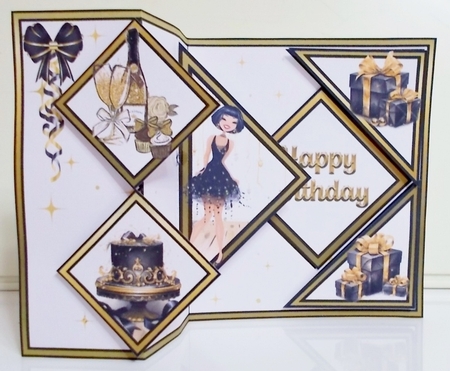 Gold Flapper Birthday 2 by Pam Stubley