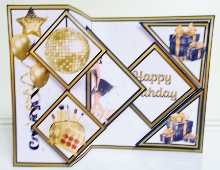Gold Flapper Birthday 3 by Pam Stubley