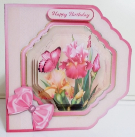 Beautiful Irises - Cut Corners Card Mini Kit by Pam Stubley