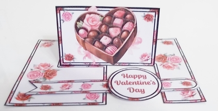 Valentines Chocolates & Roses Impossible Card by Pam Stubley
