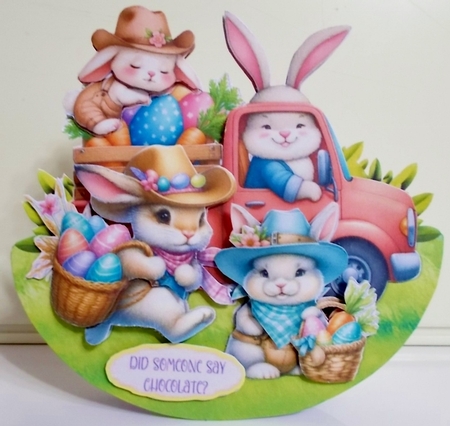 Peep Peep for Easter 6 XL Rocker Card  by Pam Stubley