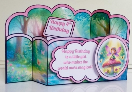 Enchanted Fairy Forest Birthday Wiper Card by Pam Stubley