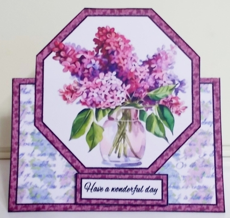 Tent card Vintage Lilacs by Pam Stubley