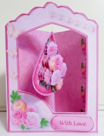 Pink Cluster - Teardrop Pendant Card Mini Kit by Pam Stubley