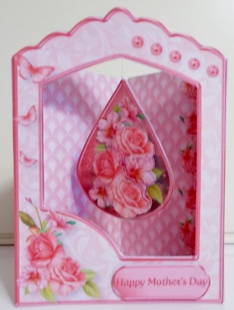 Roses and Petunias - Teardrop Pendant Card Mini Kit by Pam Stubley
