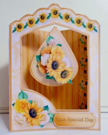 Sunflowers - Teardrop Pendant Card Mini Kit by Pam Stubley